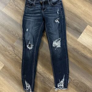 Daytrip Ripped Dark Wash Skinny Jeans